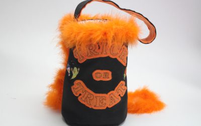 DIY Halloween Embroidered Trick or Treat Bag