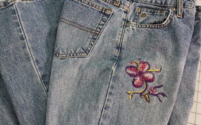 EMBELLISHING JEANS WITH FREE MOTION EMBROIDERY