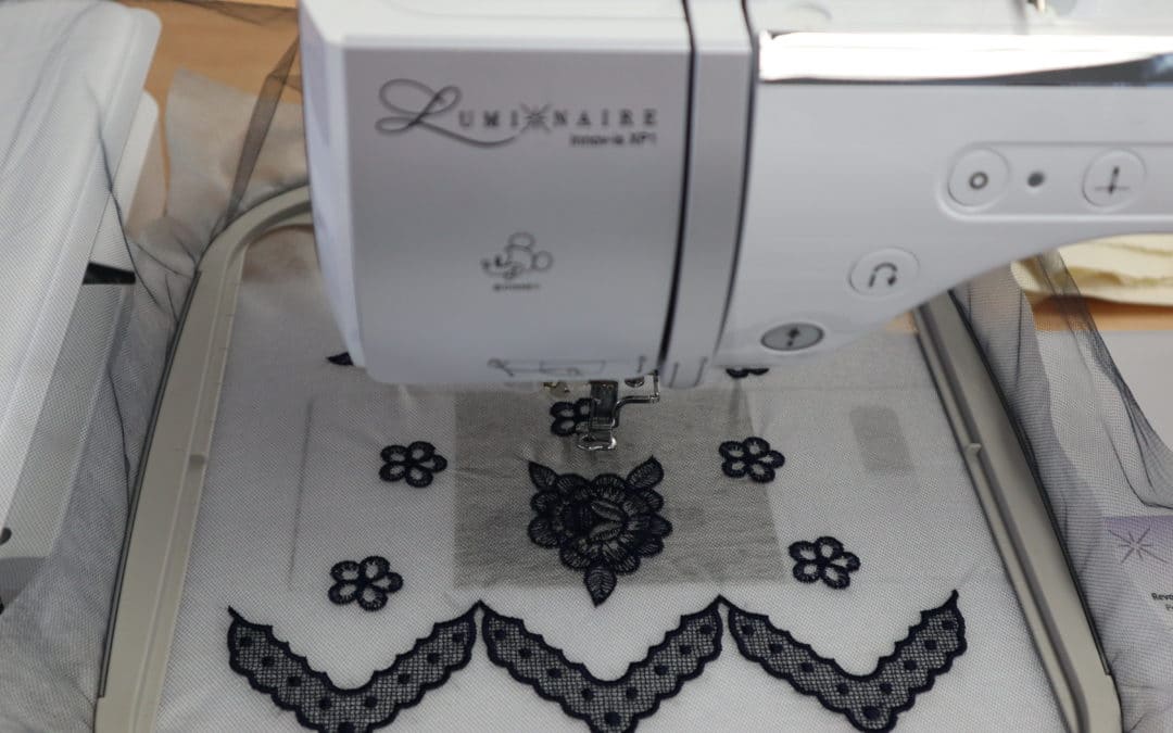 Embroider Lace on Tulle Fabric Tutorial